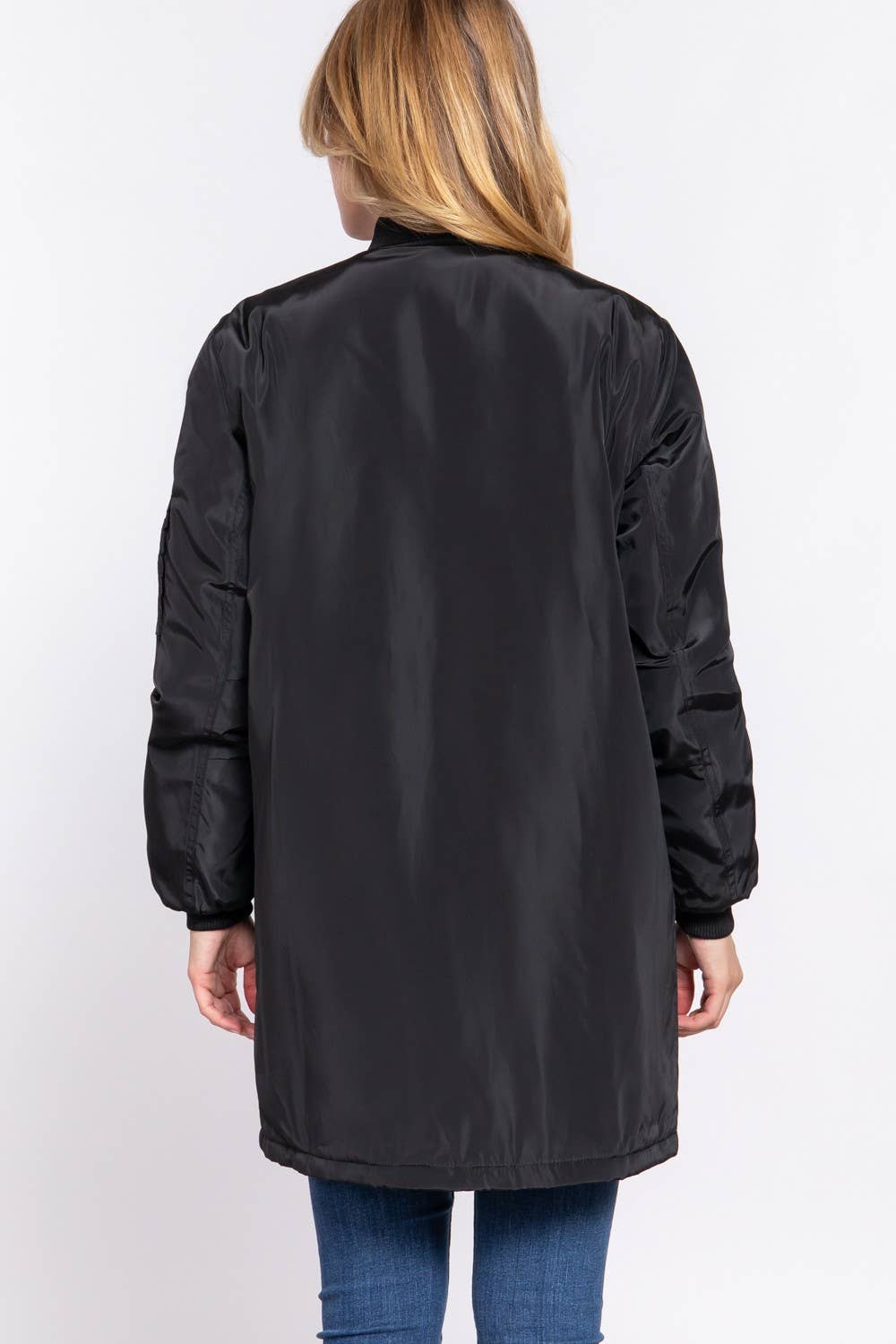 Long Line Bomber Jacket