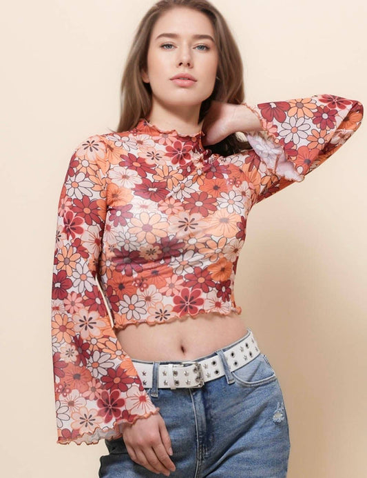Moonchild Flare Mesh Top